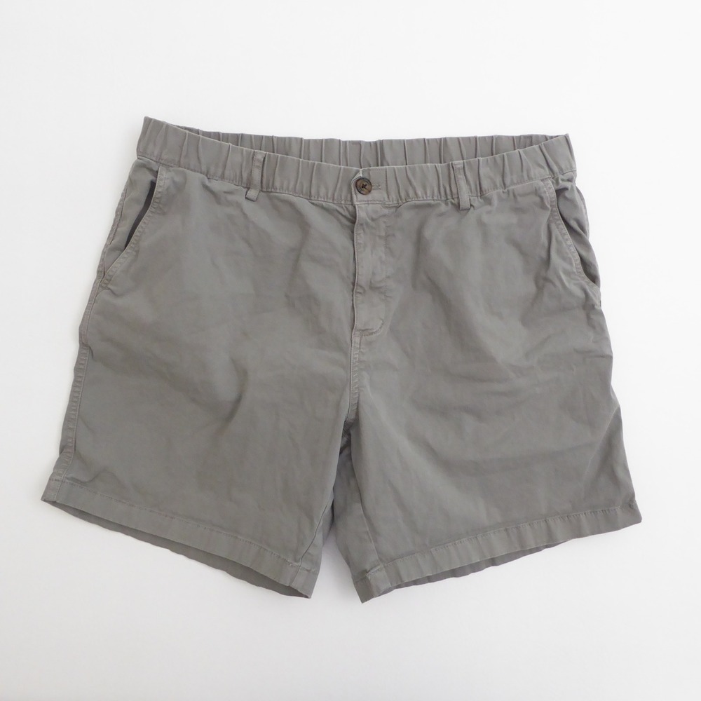 Bearbottom Mens Shorts Gray 7" Chino Stretch Elastic Waist Size XXL